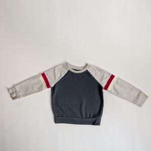 Jumping Beans Crew Neck Colorblock Sweatshirt with Striped Sleeves